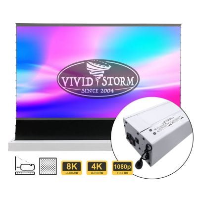 150\" Floor Rising Electric Tensioned Screen (UST And Non UST) – Personal Projector