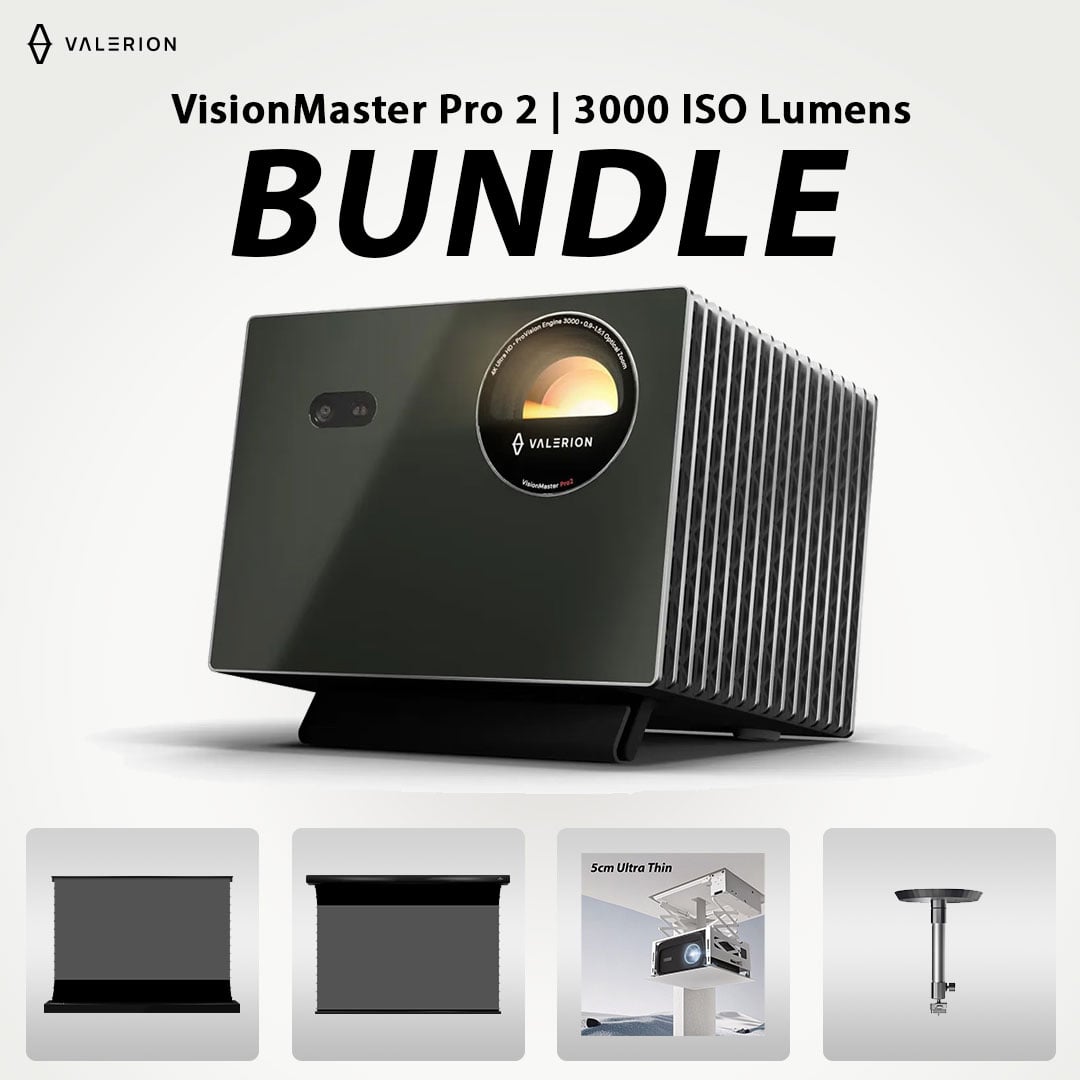 BUNDLE Valerion VisionMaster Pro 2 4K RGB Triple Laser Projector Home  Theater Package Deal - VIVIDSTORM AUSTRALIA & NZ | Official Site