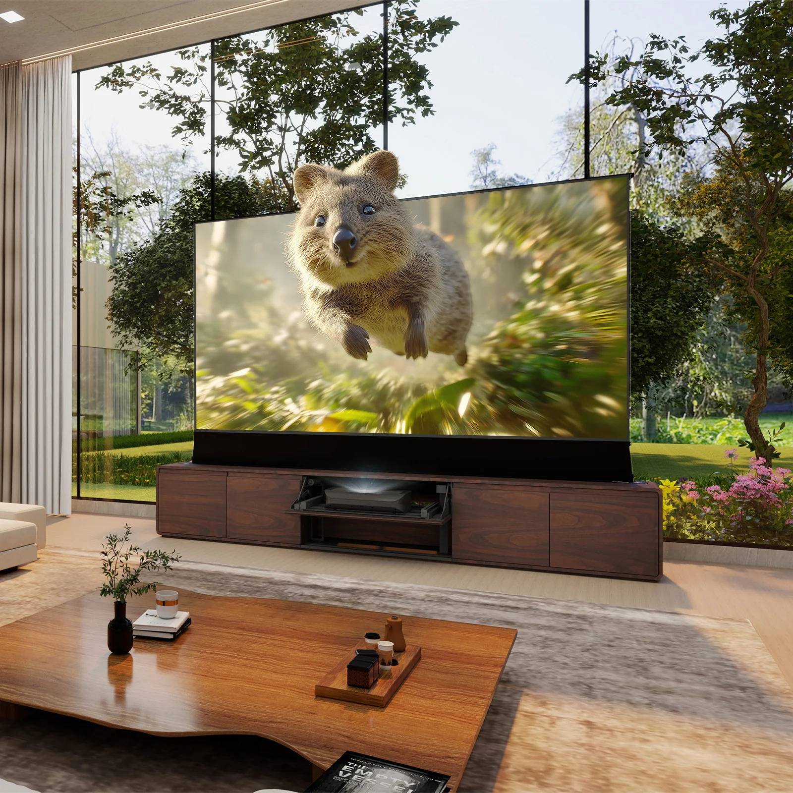 VIVIDSTORM Motorized Laser TV Cabinet Vienna