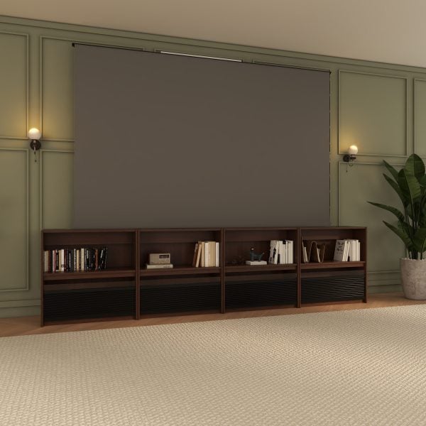 VIVIDSTORM Nexus Motorised Projector Screen Cabinet - screen raised, front view