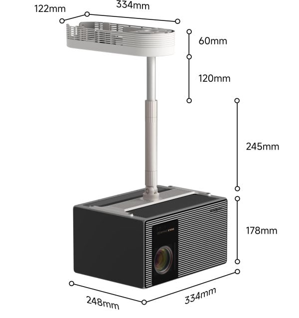 XGIMI Ceiling Mount Interface B - dimensions diagram