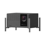XGIMI TITAN Noir Pro 4K RGB Laser Projector - front angle view on desktop stand